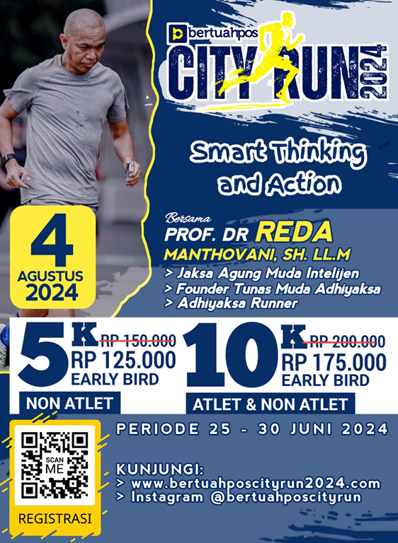 BERTUAHPOS CITY RUN 2024 Lombakan Lari 5K-10K, Total Hadiah Ratusan Juta